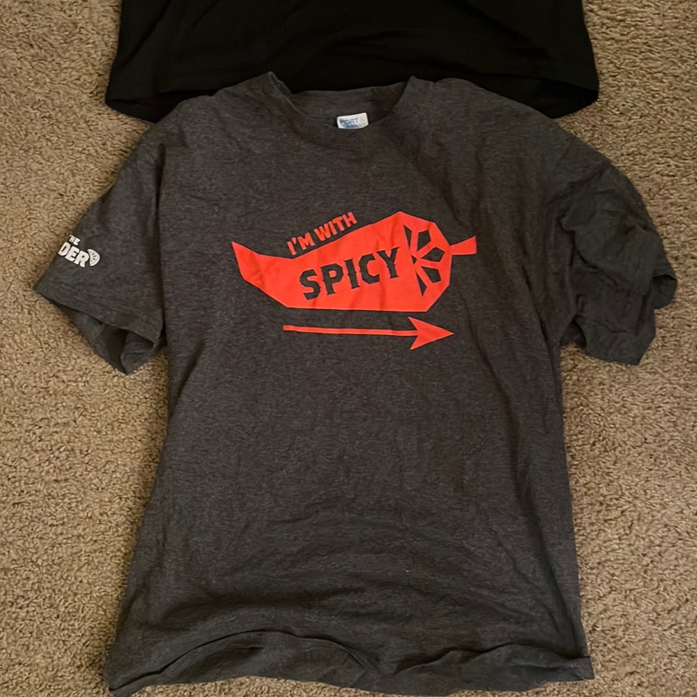 On the border “ I’m with spicy shirt “